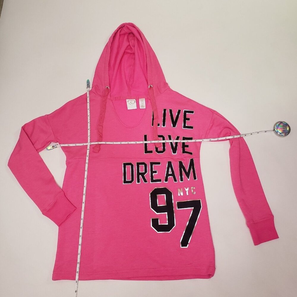 Aeropostale Live Love Dream Sweatshirt Womens Size XS Pink Hoodie Athleisure Y2K - Picture 3 of 14